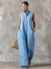 Stacy | Ärmelloser Jumpsuit mit weitem Bein